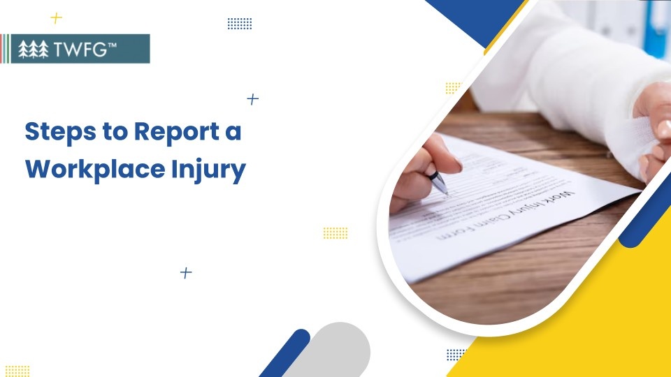 steps to report a workplace injury banner